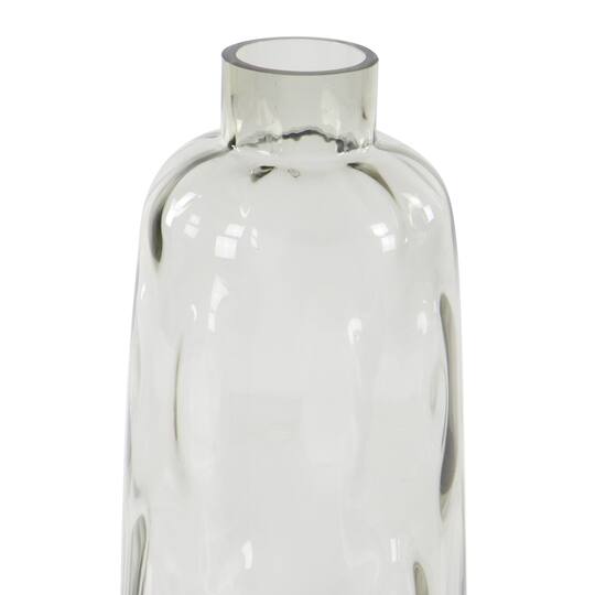 15" Gray Coastal Glass Vase